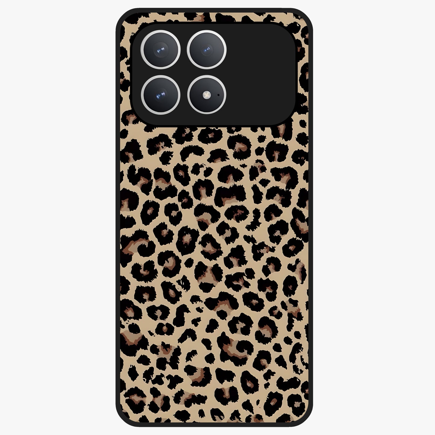 Savage Chic Pattern Glass Case showing flat back view with stylish patterned artwork and glossy glass finish.