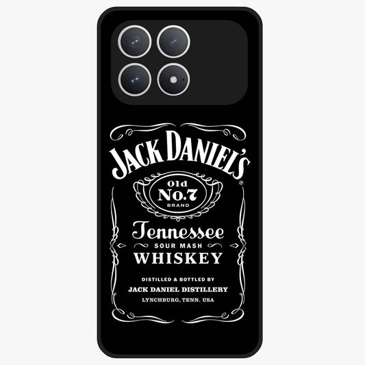 Vintage Whiskey Heritage Glass Case showing flat back view with classic whiskey inspired artwork and glossy glass finish.