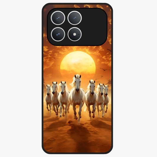 Wild Sunset Majesty Glass Case showing flat back view with majestic sunset landscape artwork and glossy glass finish.
