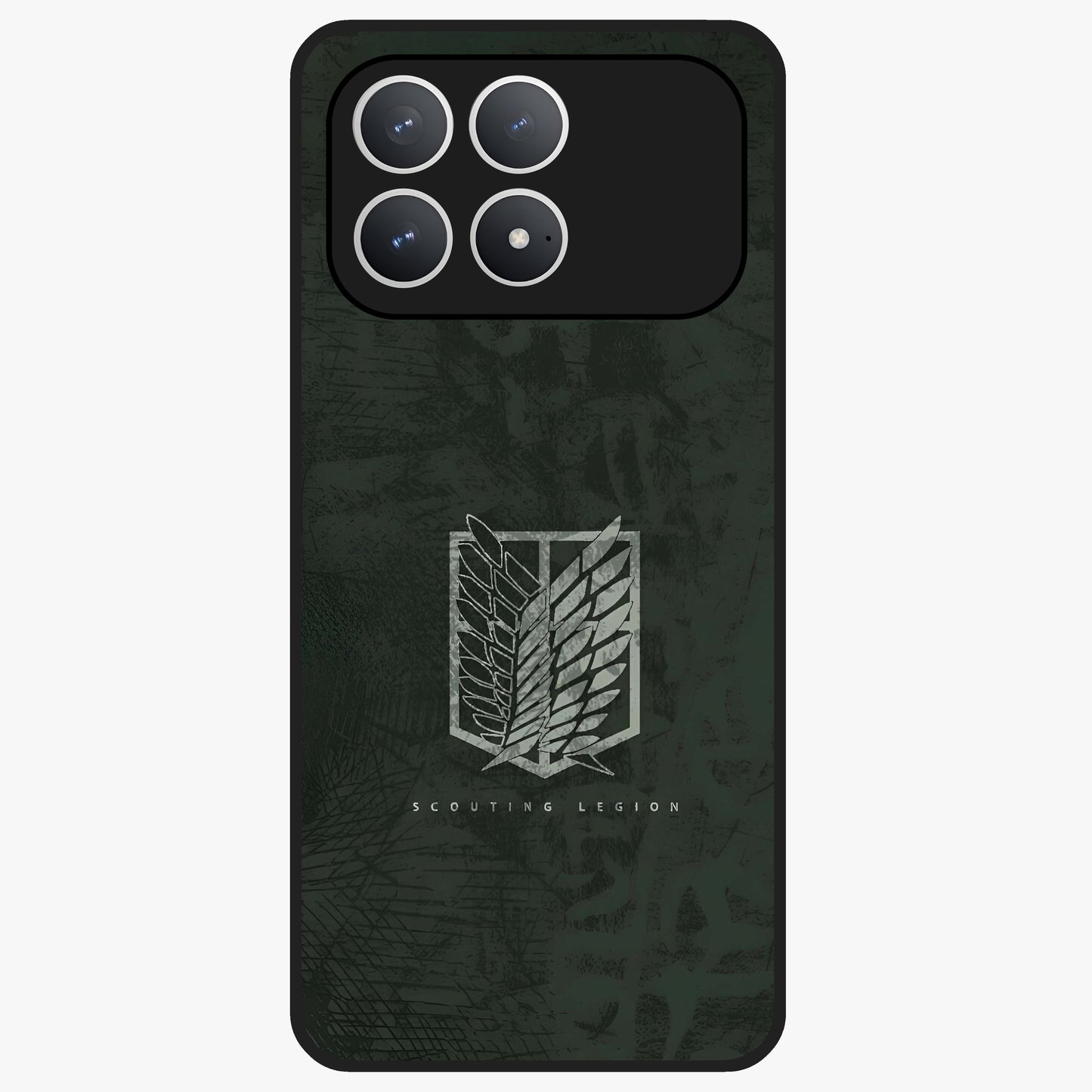 Wings Of Freedom Glass Case showing flat back view with symbolic wings artwork and glossy glass finish.