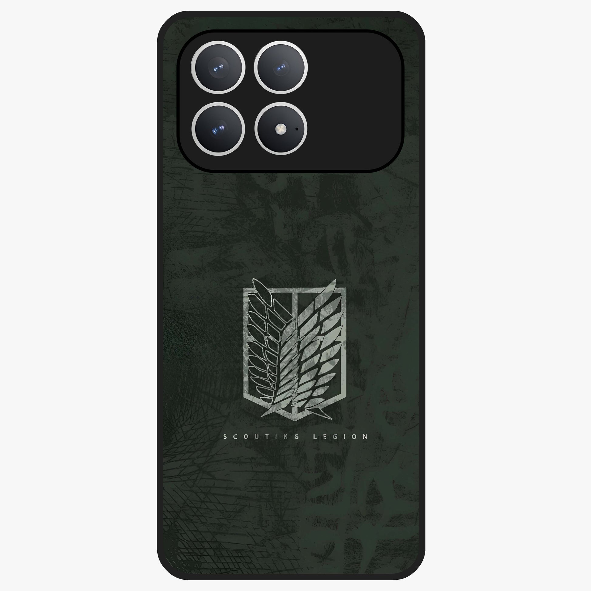 Wings Of Freedom Glass Case showing flat back view with symbolic wings artwork and glossy glass finish.