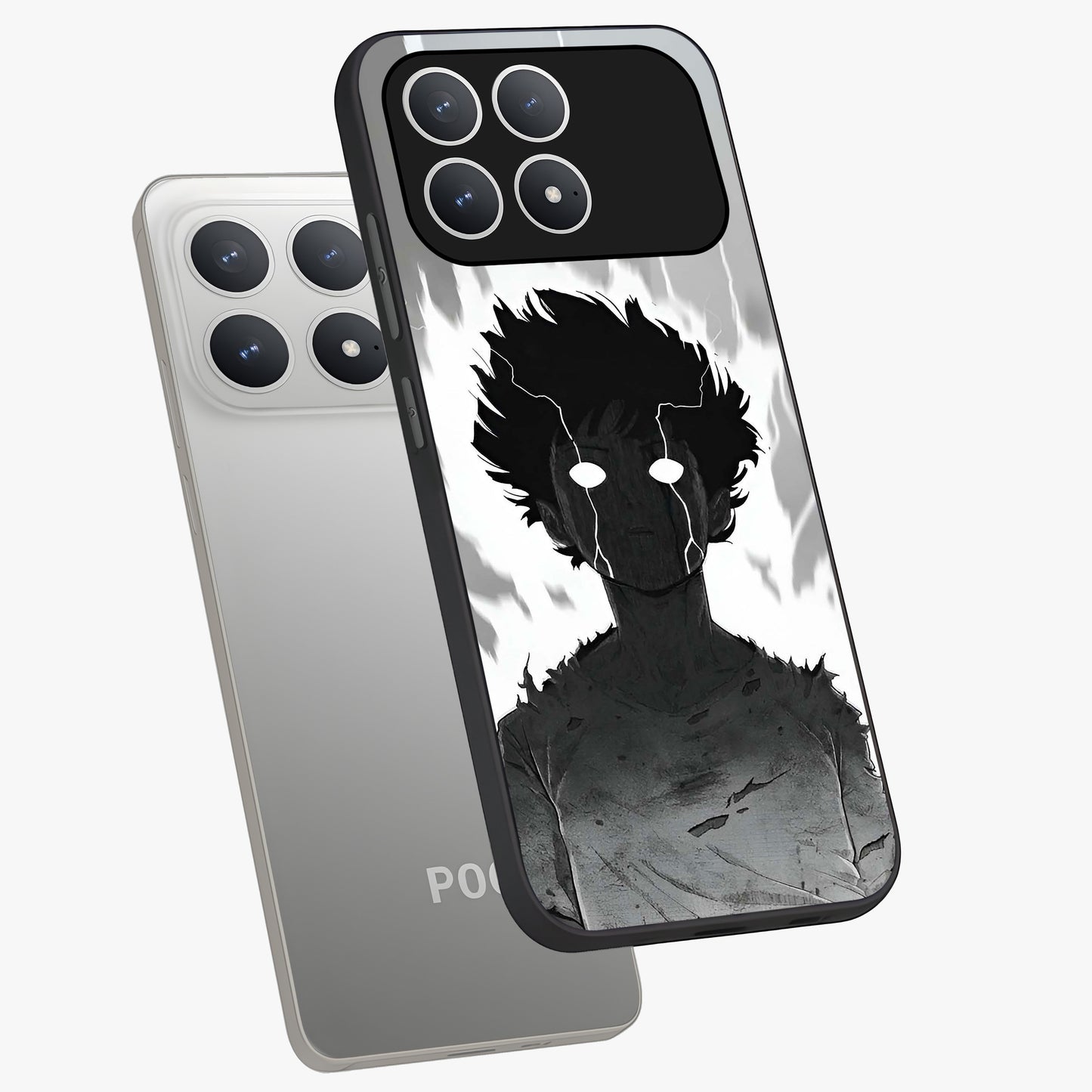 Awakened Inner Rage Glass Case displayed in angled mockup highlighting powerful graphic design and bold artistic theme.