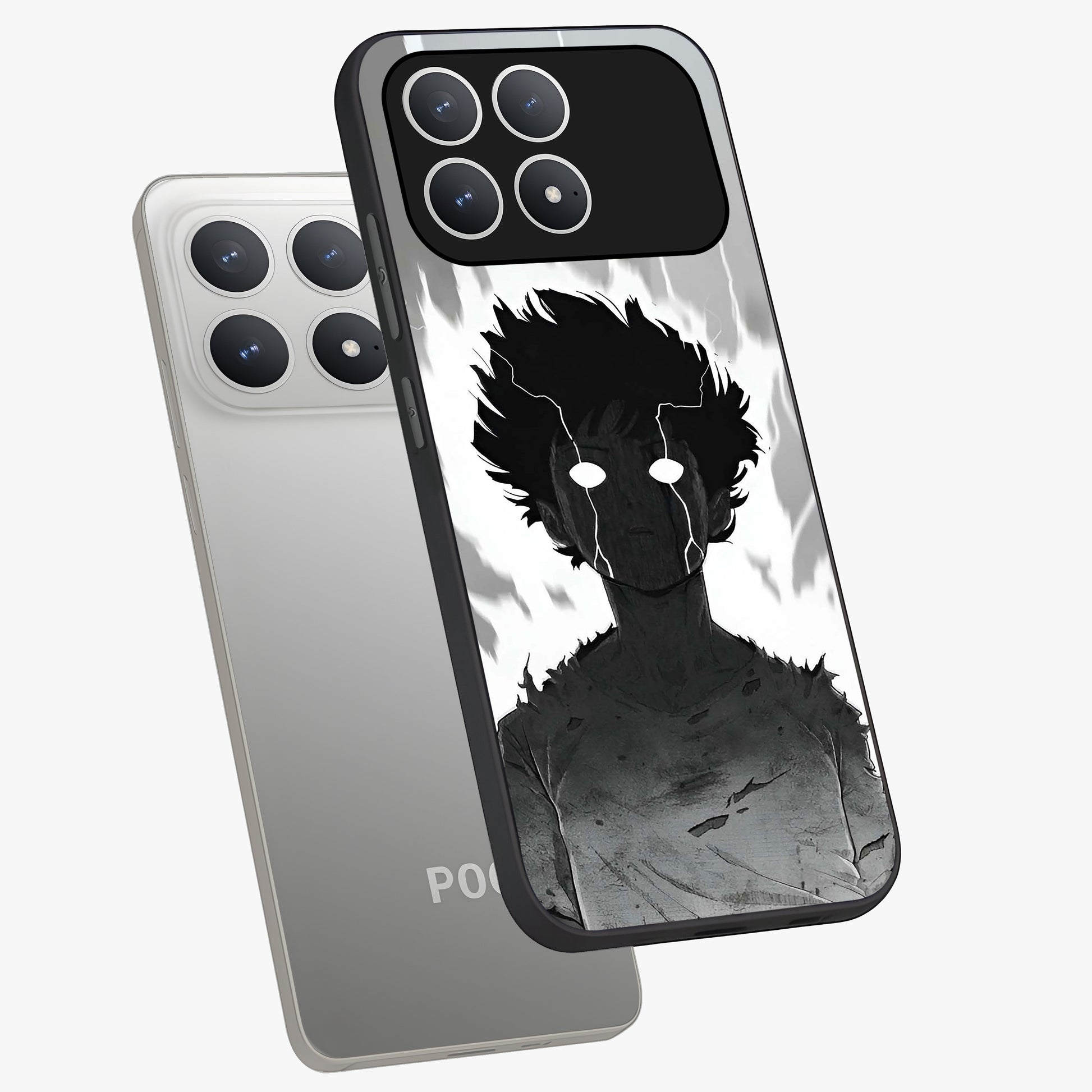 Awakened Inner Rage Glass Case displayed in angled mockup highlighting powerful graphic design and bold artistic theme.