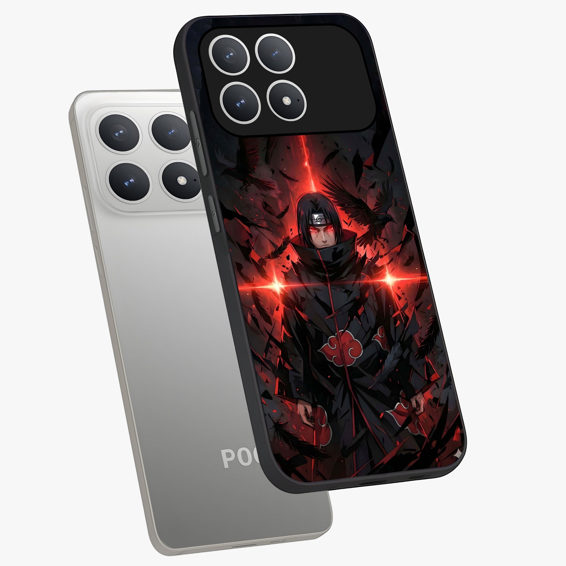 Focused Blade Discipline Glass Case displayed in angled mockup highlighting clean minimal text artwork with modern aesthetic style.