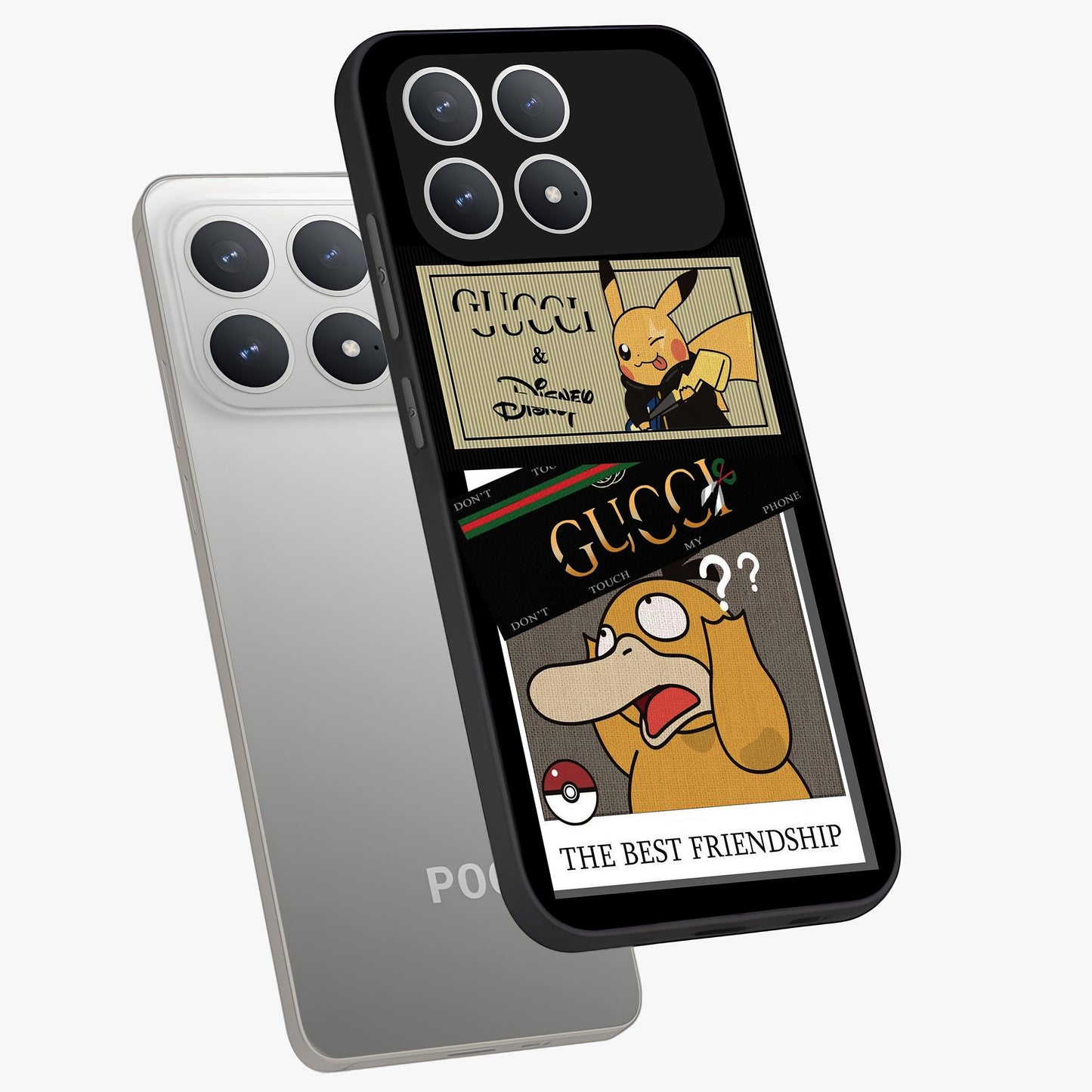 Gucci Play Mashup Glass Case displayed in angled mockup highlighting stylish fashion mashup design with bold aesthetic.