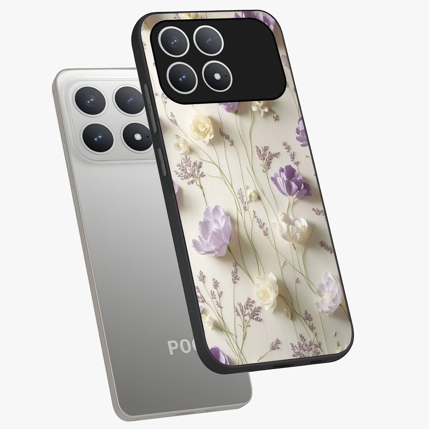 Lilac Breeze Harmony Glass Case displayed in angled mockup highlighting calm lilac breeze design with soothing aesthetic style.