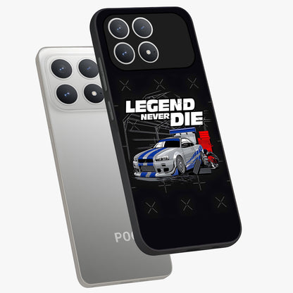 Midnight Racing Legacy Glass Case displayed in angled mockup highlighting dynamic automotive design with bold midnight aesthetic.