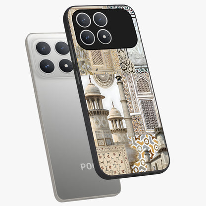 Mughal Marble Legacy Glass Case displayed in angled mockup highlighting elegant heritage marble artwork with royal aesthetic.