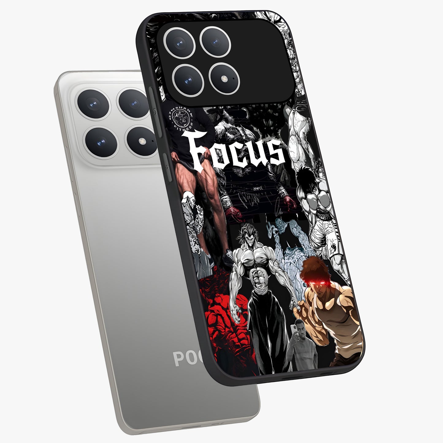 Relentless Power Focus Glass Case displayed in angled mockup highlighting bold statement design with modern aesthetic style.
