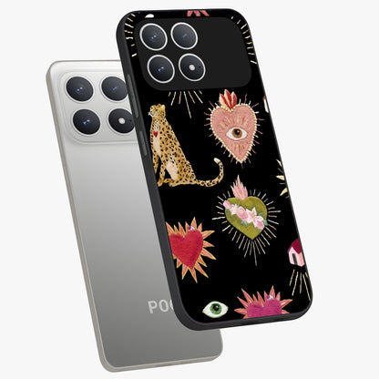 Sacred Jungle Heart Glass Case displayed in angled mockup highlighting lush tropical design with natural aesthetic style.