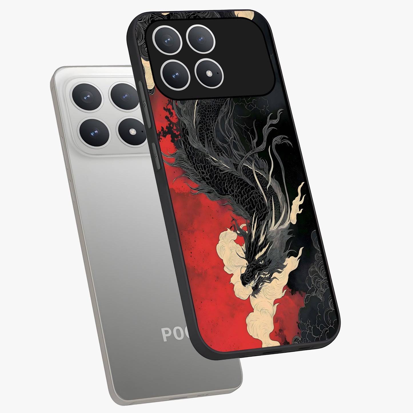 Shadow Dragon Fury Glass Case displayed in angled mockup highlighting powerful dragon illustration with dark fantasy aesthetic.