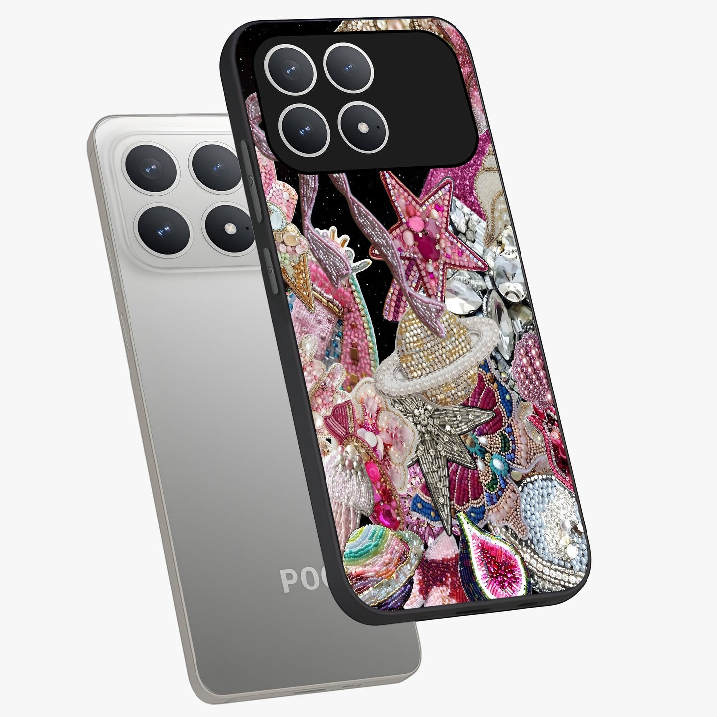 Starlit Jewel Dream Glass Case displayed in angled mockup highlighting glowing celestial jewel design with dreamy aesthetic.