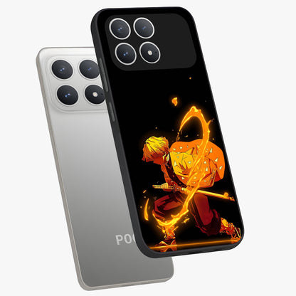 Thunder Flame Execution Glass Case displayed in angled mockup highlighting dramatic fire themed design with intense fantasy aesthetic.