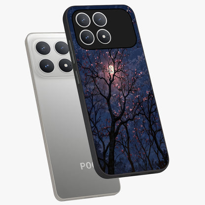 Twilight Sakura Serenade Glass Case displayed in angled mockup highlighting delicate sakura flower design with dreamy aesthetic.