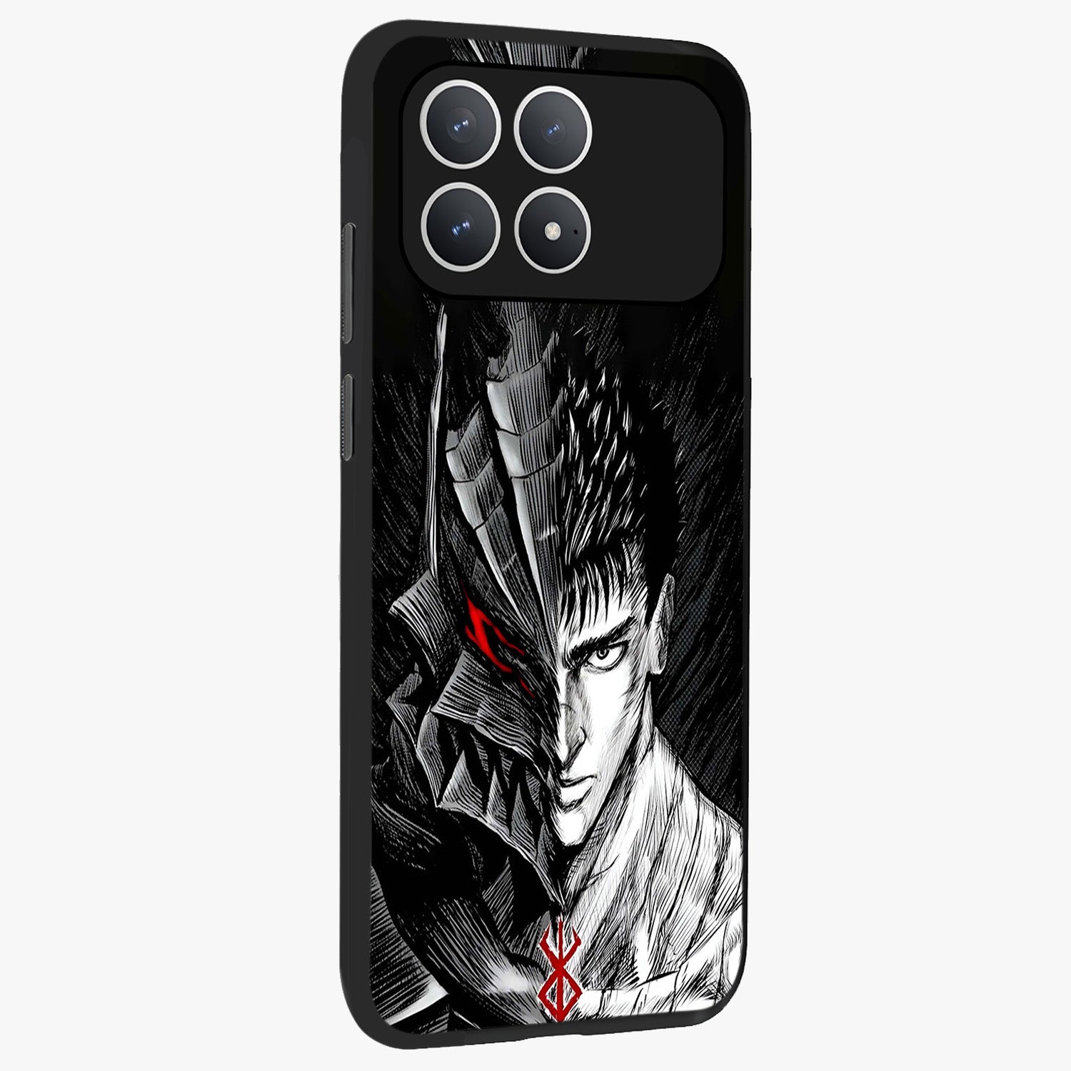 Berserker Blood Oath Glass Case upright view showcasing intense warrior aesthetic with dramatic artistic style.
