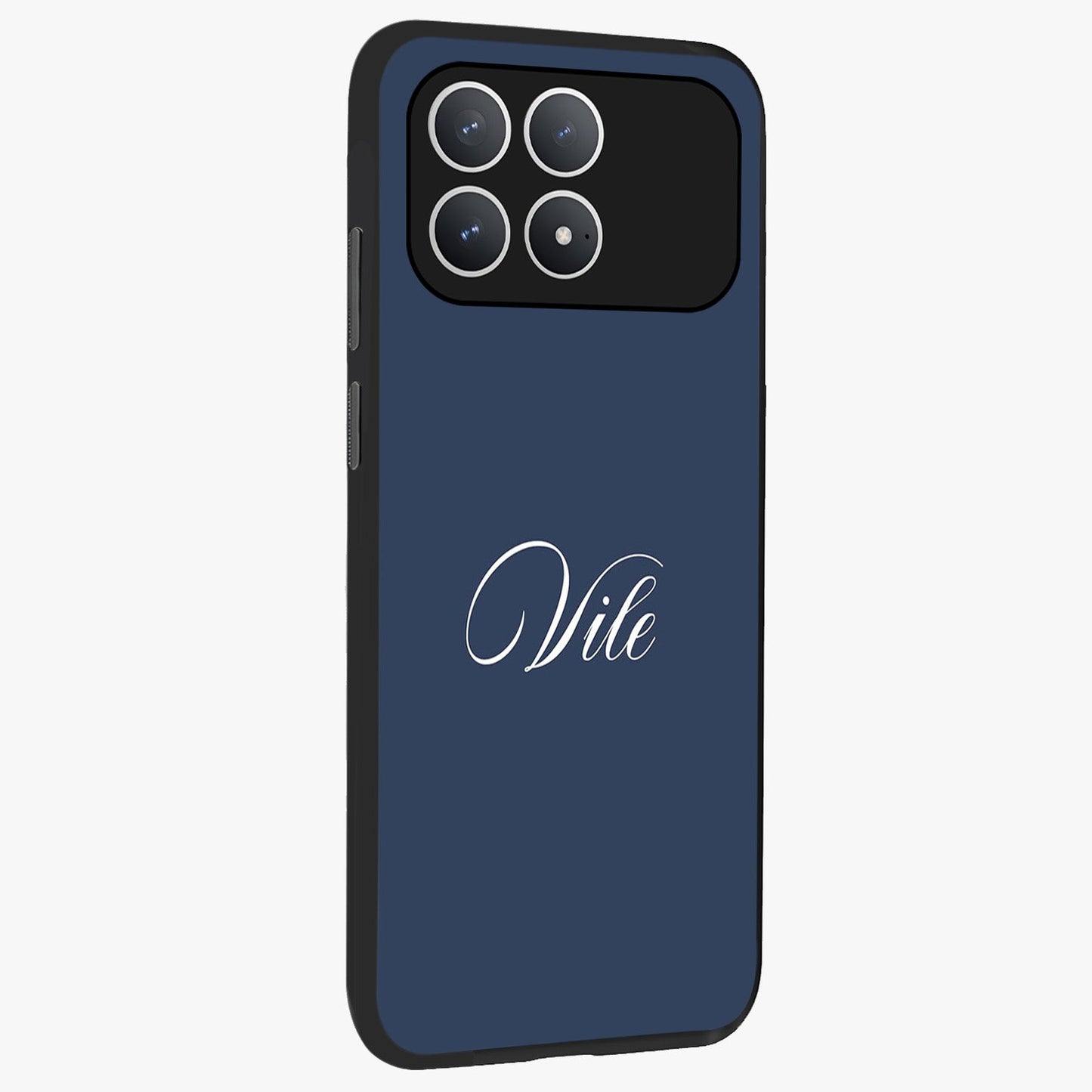 Blue Vintage Floral Pattern Glass Case displayed in angled mockup highlighting classic blue floral pattern and retro aesthetic design.