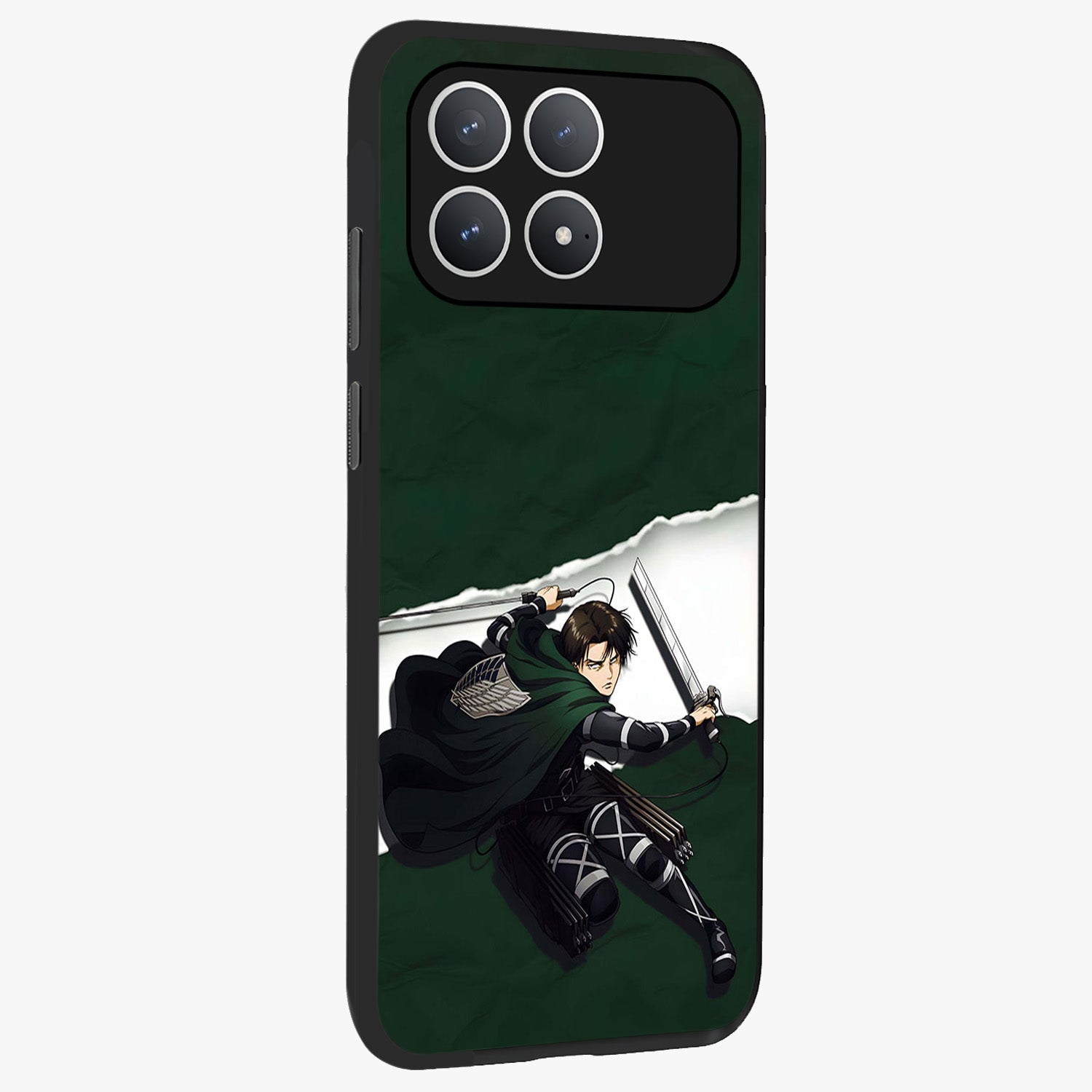 Emerald War Vanguard Glass Case upright view showcasing dramatic warrior artwork with bold fantasy theme.