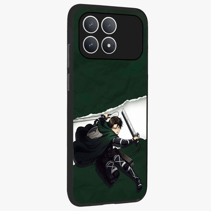 Emerald War Vanguard Glass Case upright view showcasing dramatic warrior artwork with bold fantasy theme.
