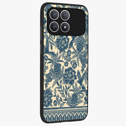 Heirloom Wild Bloom Glass Case upright view showcasing delicate wildflower artwork with timeless floral theme.