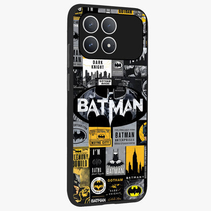 Knight Gotham Rise Glass Case upright view showcasing bold vigilante themed artwork with gothic city vibe.