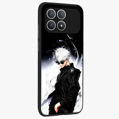 Limitless Shadow King Glass Case upright view showcasing bold shadow warrior artwork with epic fantasy theme.