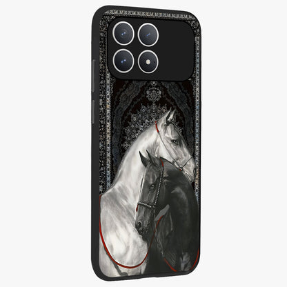 Majestic Ride Legacy Glass Case upright view showcasing dynamic ride inspired artwork with modern automotive theme.
