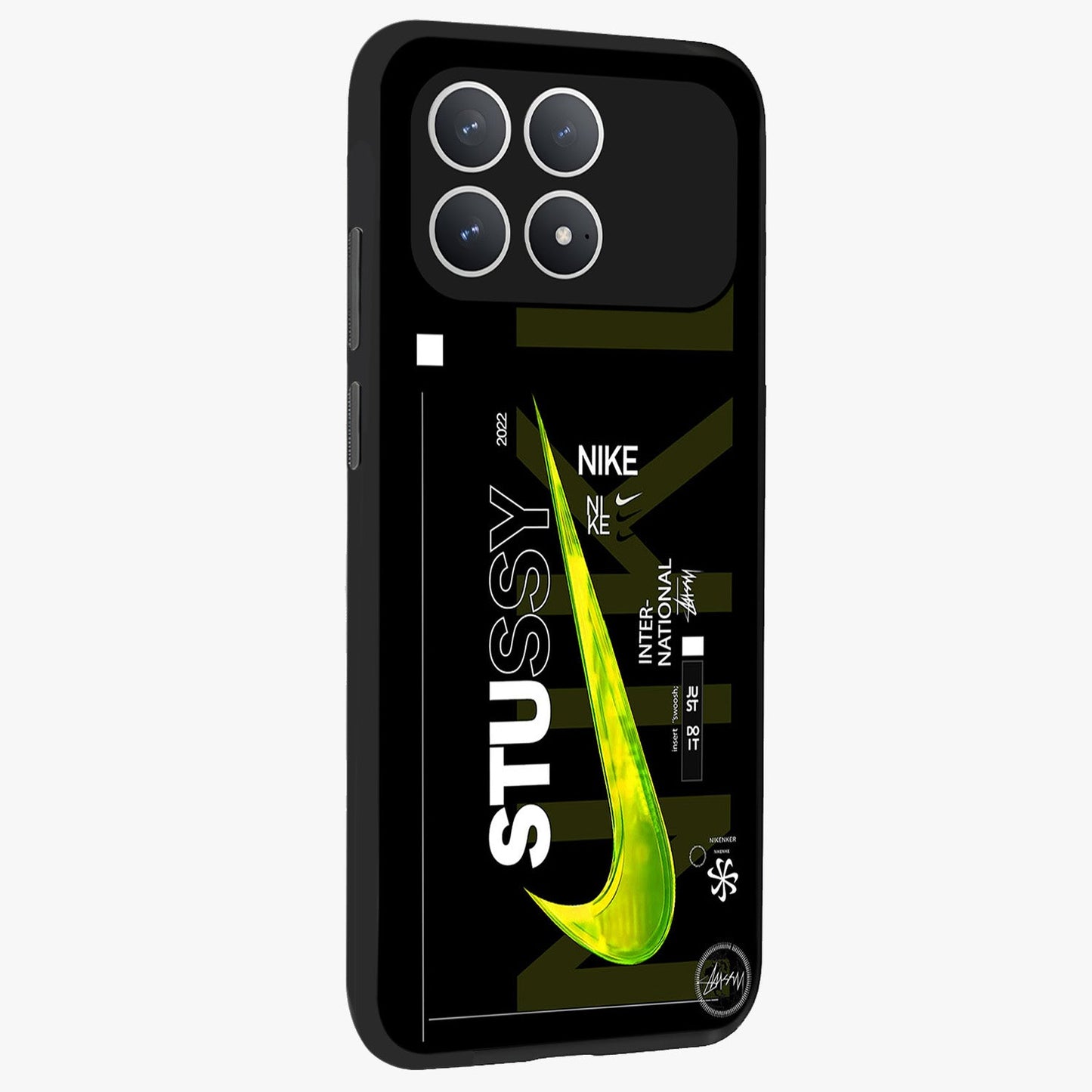Neon Street Edition Glass Case upright view showcasing colorful neon artwork with modern street culture theme.