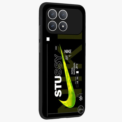 Neon Street Edition Glass Case upright view showcasing colorful neon artwork with modern street culture theme.