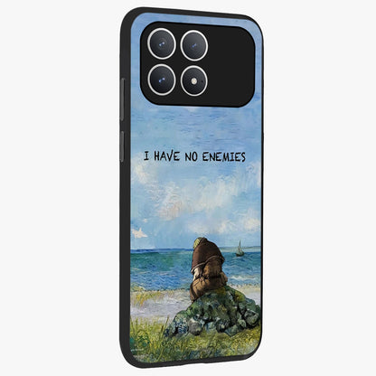 Peace Beyond War Glass Case upright view showcasing powerful peace symbol artwork with inspirational theme.
