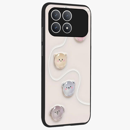 Puffy Face Parade Glass Case upright view showcasing adorable character artwork with cheerful animated theme.