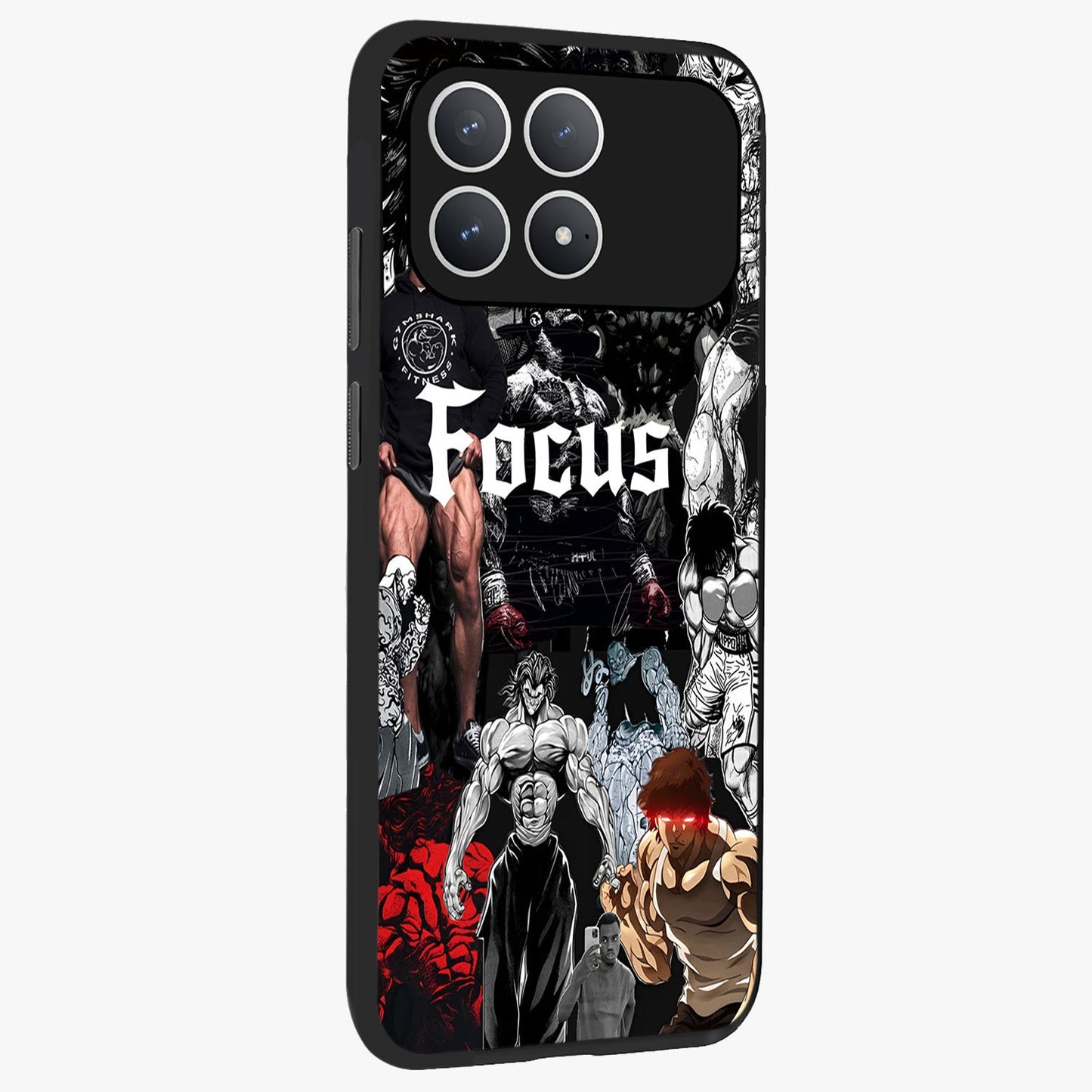 Relentless Power Focus Glass Case upright view showcasing strong inspirational artwork with powerful focus theme.