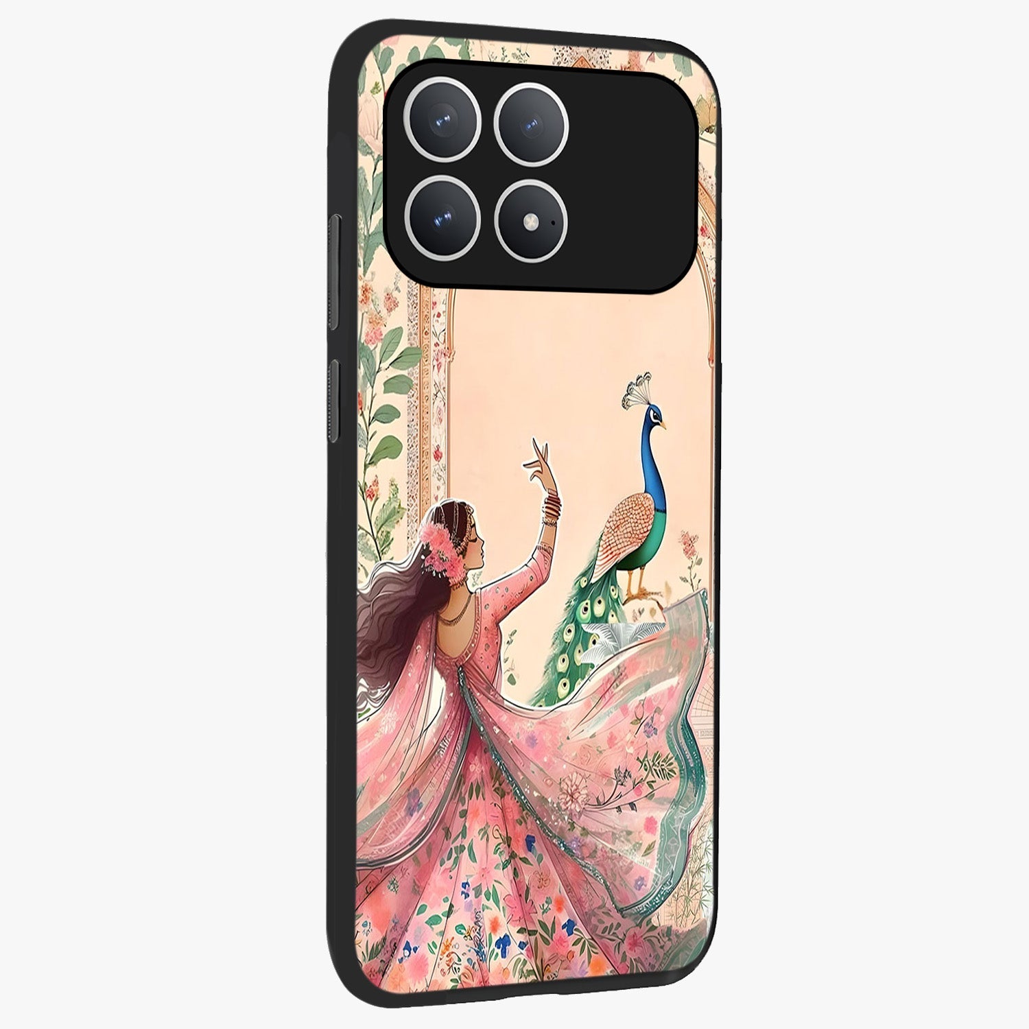 Royal Grace Muse Glass Case upright view showcasing stylish artistic artwork with sophisticated royal theme.