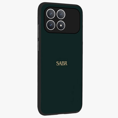 Sabr Minimal Patience Glass Case upright view showcasing calm minimalist artwork with motivational patience theme.
