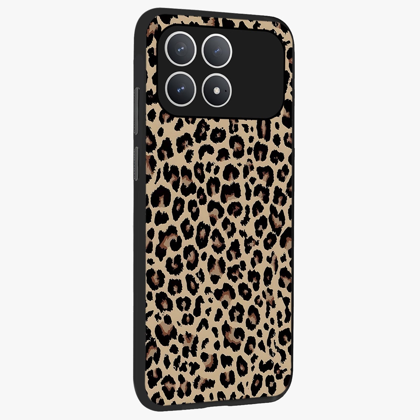 Savage Chic Pattern Glass Case upright view showcasing trendy decorative artwork with edgy fashion theme.