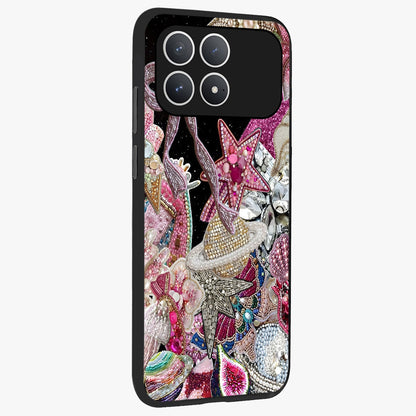 Starlit Jewel Dream Glass Case upright view showcasing radiant star inspired artwork with magical night theme.