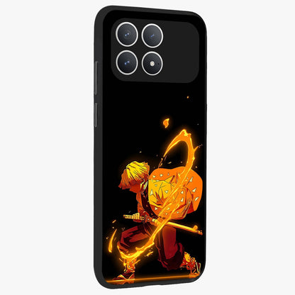 Thunder Flame Execution Glass Case upright view showcasing explosive flame artwork with dynamic action theme.