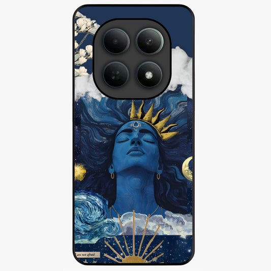 Aesthetic Lord Shiva Glass Case showing flat back view with divine Shiva artwork and glossy glass finish.