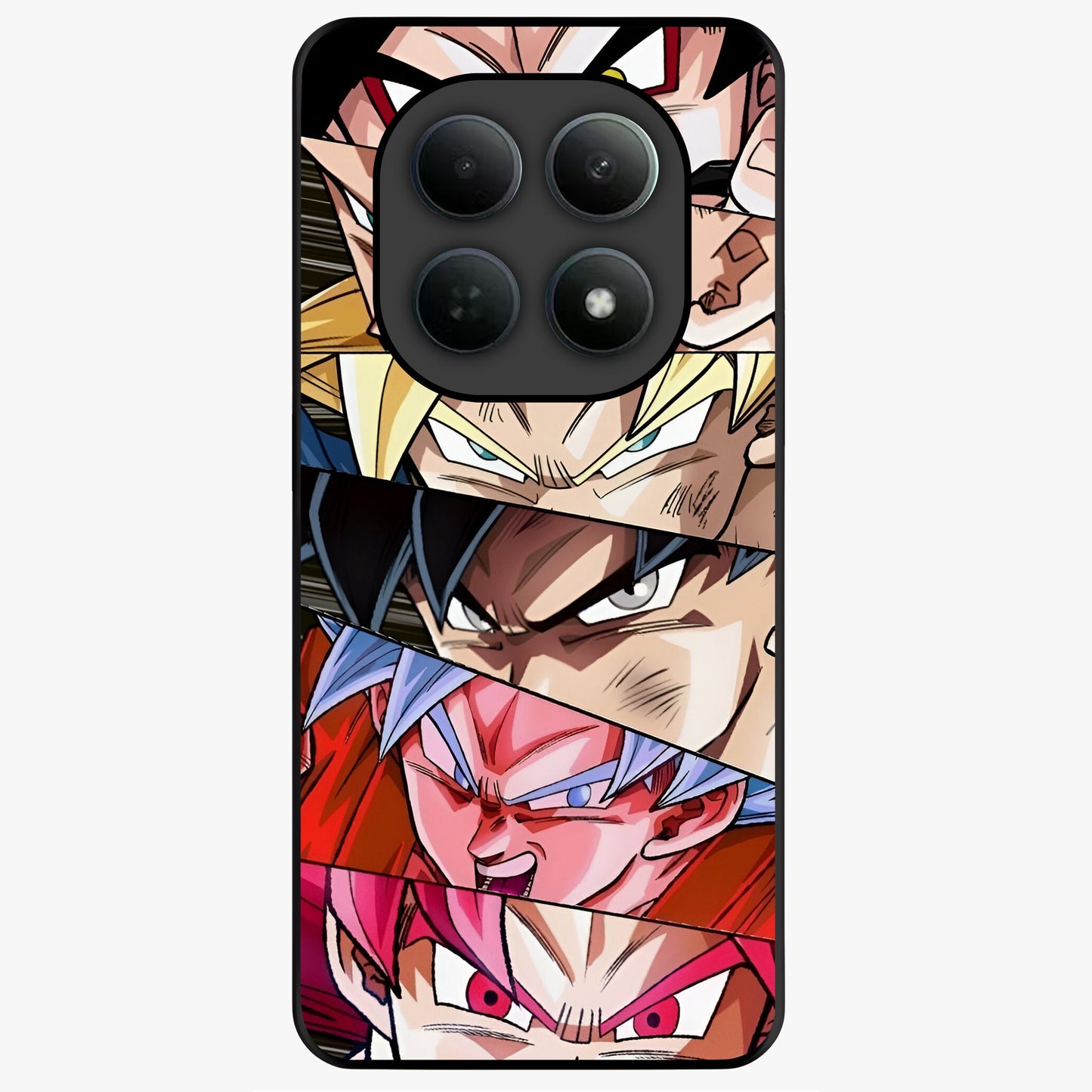 Anime Character Glass Case showing flat back view with vibrant anime artwork and glossy glass finish.