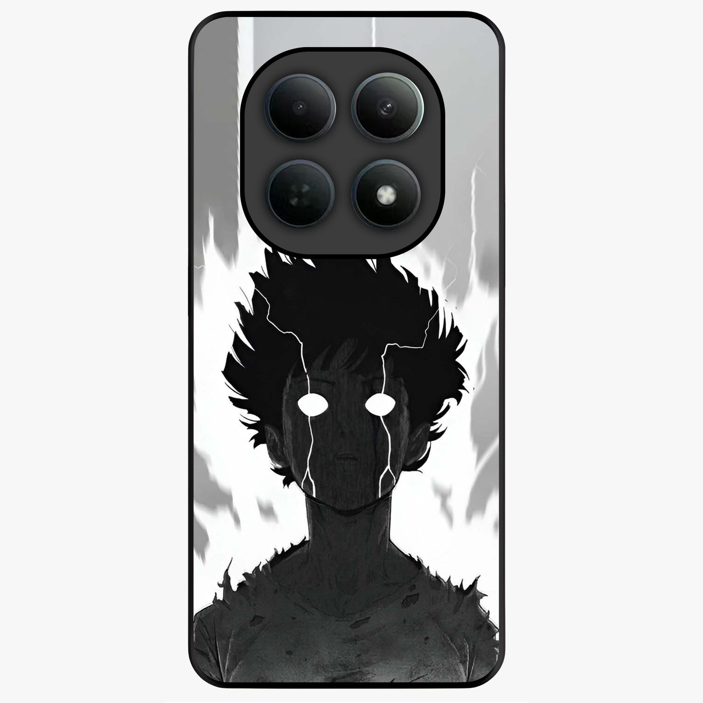 Awakened Inner Rage Glass Case showing flat back view with intense artistic artwork and glossy glass finish.
