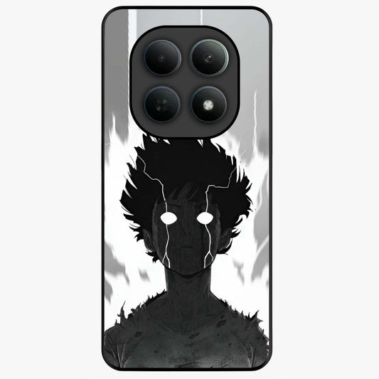 Awakened Inner Rage Glass Case showing flat back view with intense artistic artwork and glossy glass finish.