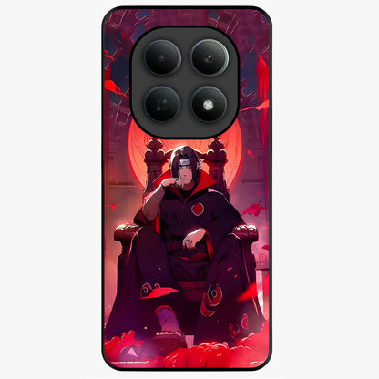 Blood Moon Sovereign Glass Case showing flat back view with mystical blood moon artwork and glossy glass finish.