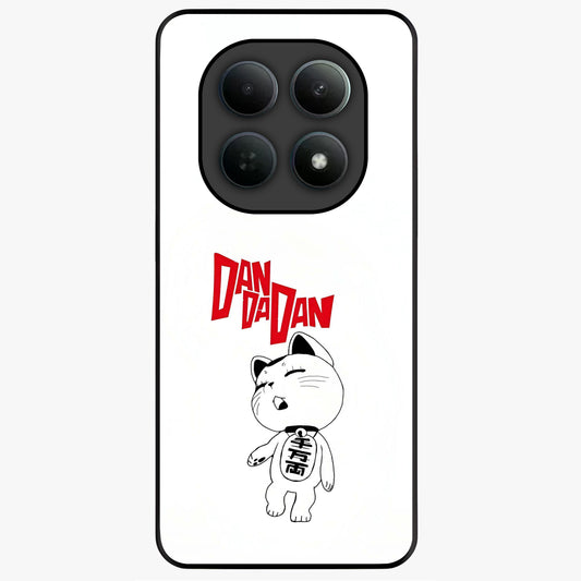 Playful Spirit Charm Glass Case showing flat back view with cheerful charm themed artwork and glossy glass finish.