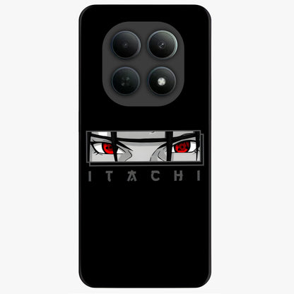 Scarlet Gaze Dominance Glass Case showing flat back view with striking red themed artwork and glossy glass finish.