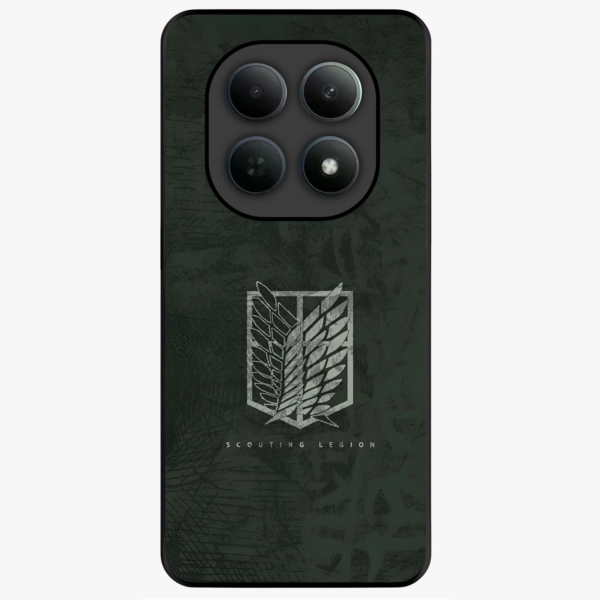 Wings Of Freedom Glass Case showing flat back view with symbolic wings artwork and glossy glass finish.