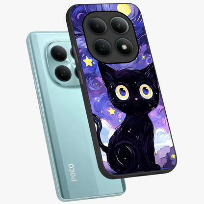 Abstract Cat Art Glass Case displayed in angled mockup highlighting modern abstract cat artwork and sleek glass surface.