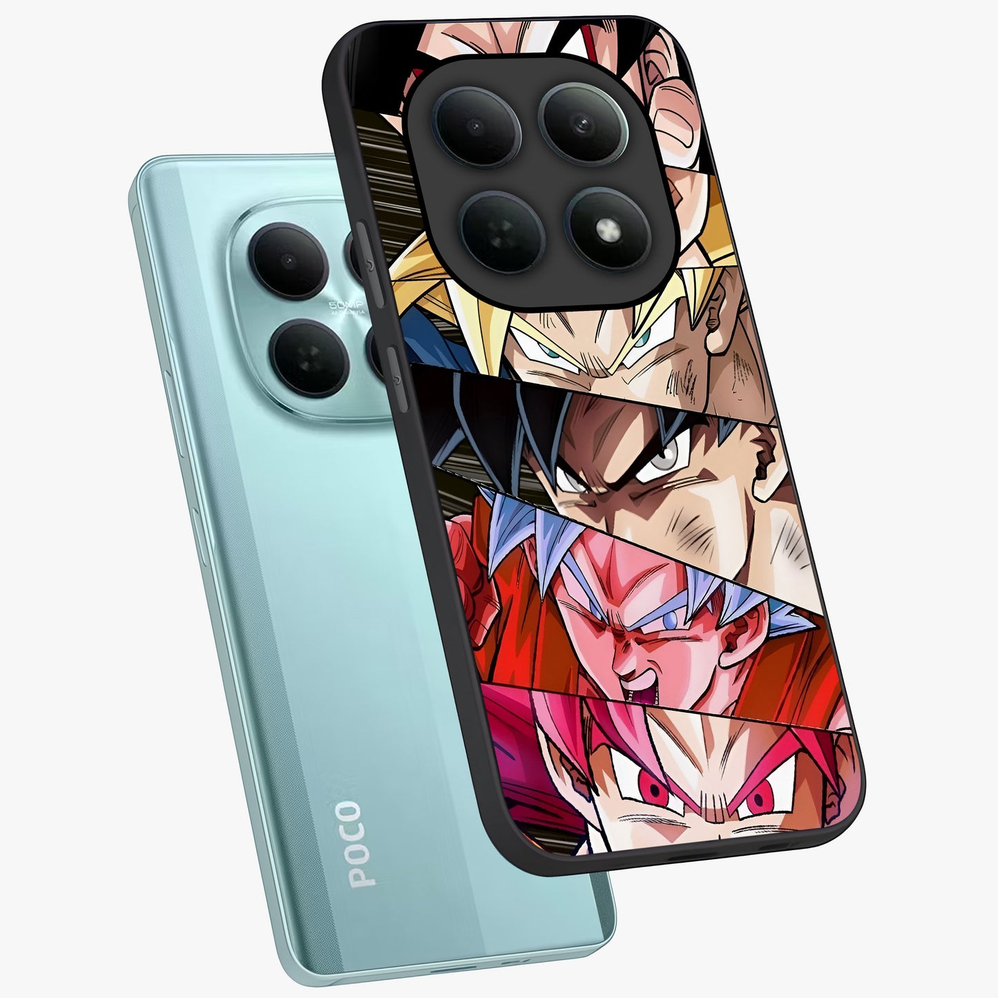 Anime Character Glass Case displayed in angled mockup highlighting colorful anime character illustration.