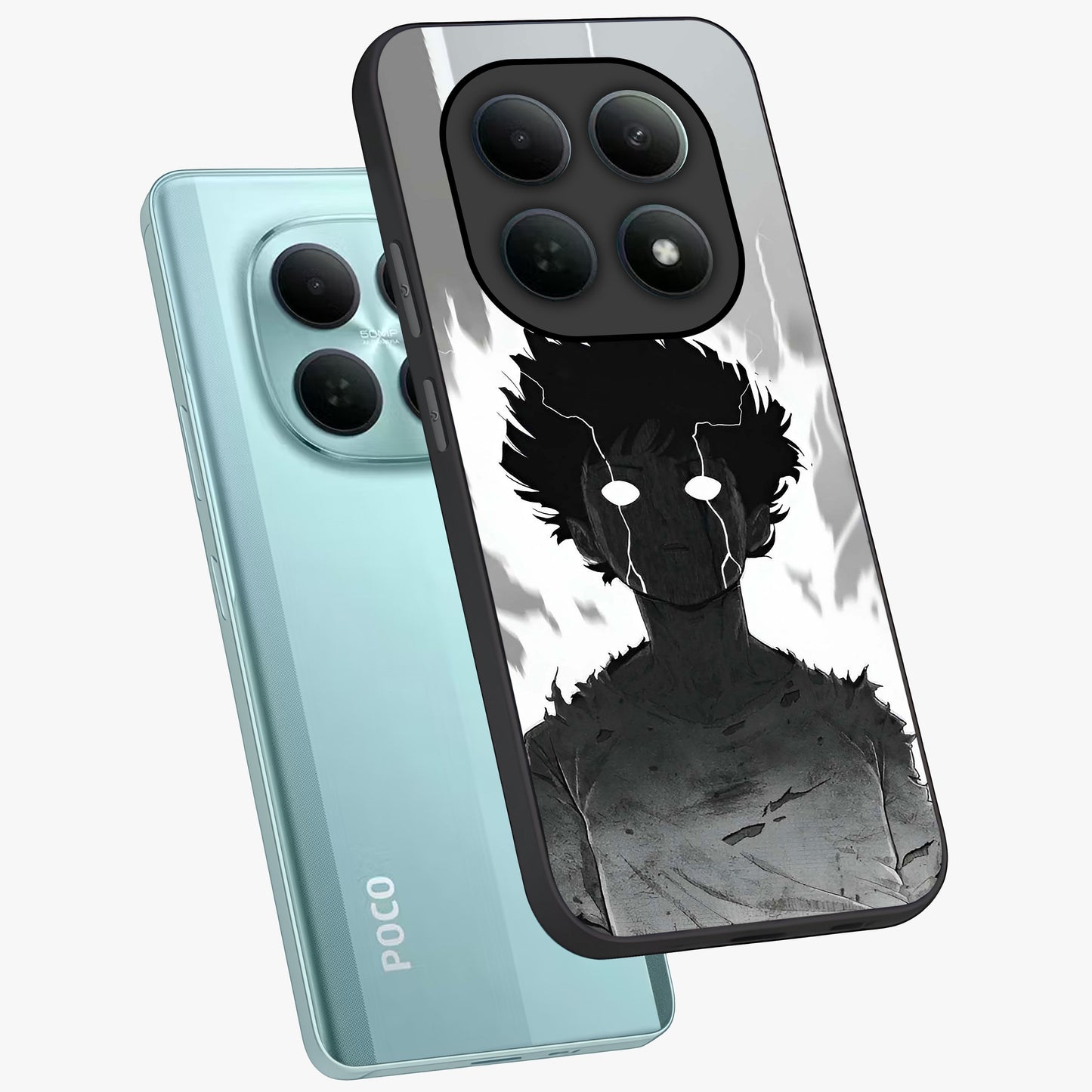 Awakened Inner Rage Glass Case displayed in angled mockup highlighting powerful graphic design and bold artistic theme.