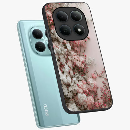 Blush Blossom Cloud Glass Case displayed in angled mockup highlighting soft cloud and blossom design with pastel aesthetic.