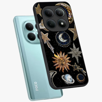 Celestial Gem Constellations Glass Case displayed in angled mockup highlighting gemstone inspired constellation design.
