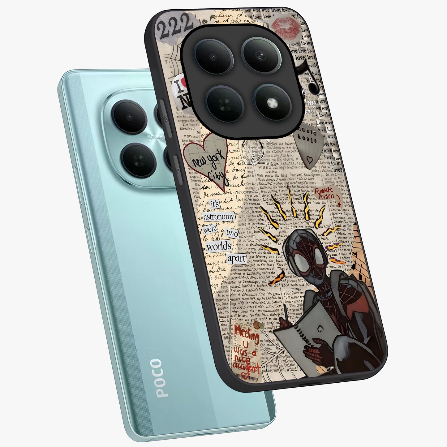 City Dream Sketch Glass Case displayed in angled mockup highlighting minimal city illustration with aesthetic sketch style.
